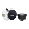 60M/195FT Waterproof housing for Sony RX1xx series Salted Line with Pistol grip & 4" Dry Dome Port(White) - A6XXX SALTED LINE