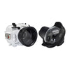Underwater waterproof camera housing case for Sony RX100 camera series with 6" dry dome port and standard port. White