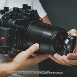 Flat Long port with 67mm thread for Sony FE 90mm Macro lens 40M/130FT (Focus gear optional)