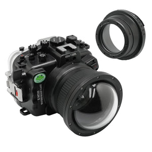 Olympus OMD E-M5 III 40m/130ft SeaFrogs Underwater Camera Housing with 4" Dry Dome Port and 67mm threaded short Macro port