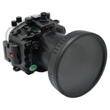 Sony A1 40M/130FT Underwater camera housing with 6" Flat Long Port for Sony FE 24-105mm F4 (standard port included)
